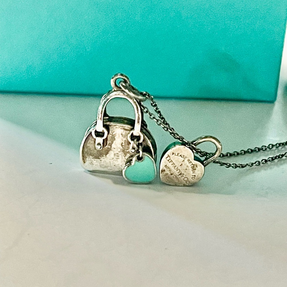 Silver and Turquoise Charm Necklace